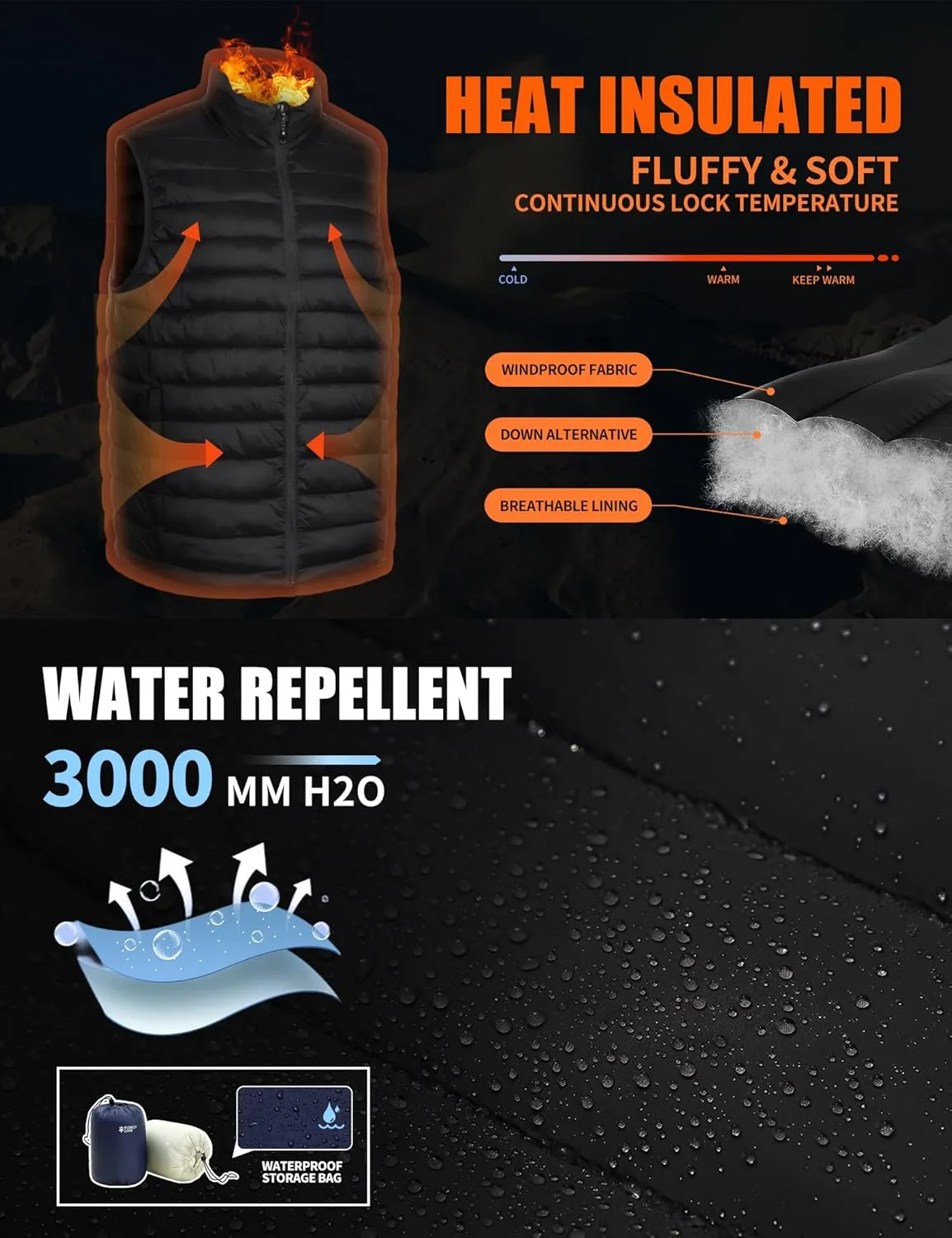 Pioneer Camp Men's Lightweight Puffer Vest Packable Water-Repellent Warm Quilted Sleeveless Outerwear for Work Casual Travel…