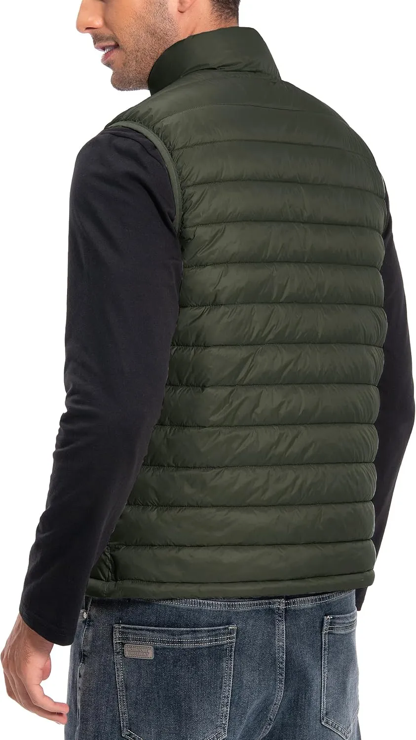 Pioneer Camp Men's Lightweight Puffer Vest Packable Water-Repellent Warm Quilted Sleeveless Outerwear for Work Casual Travel…