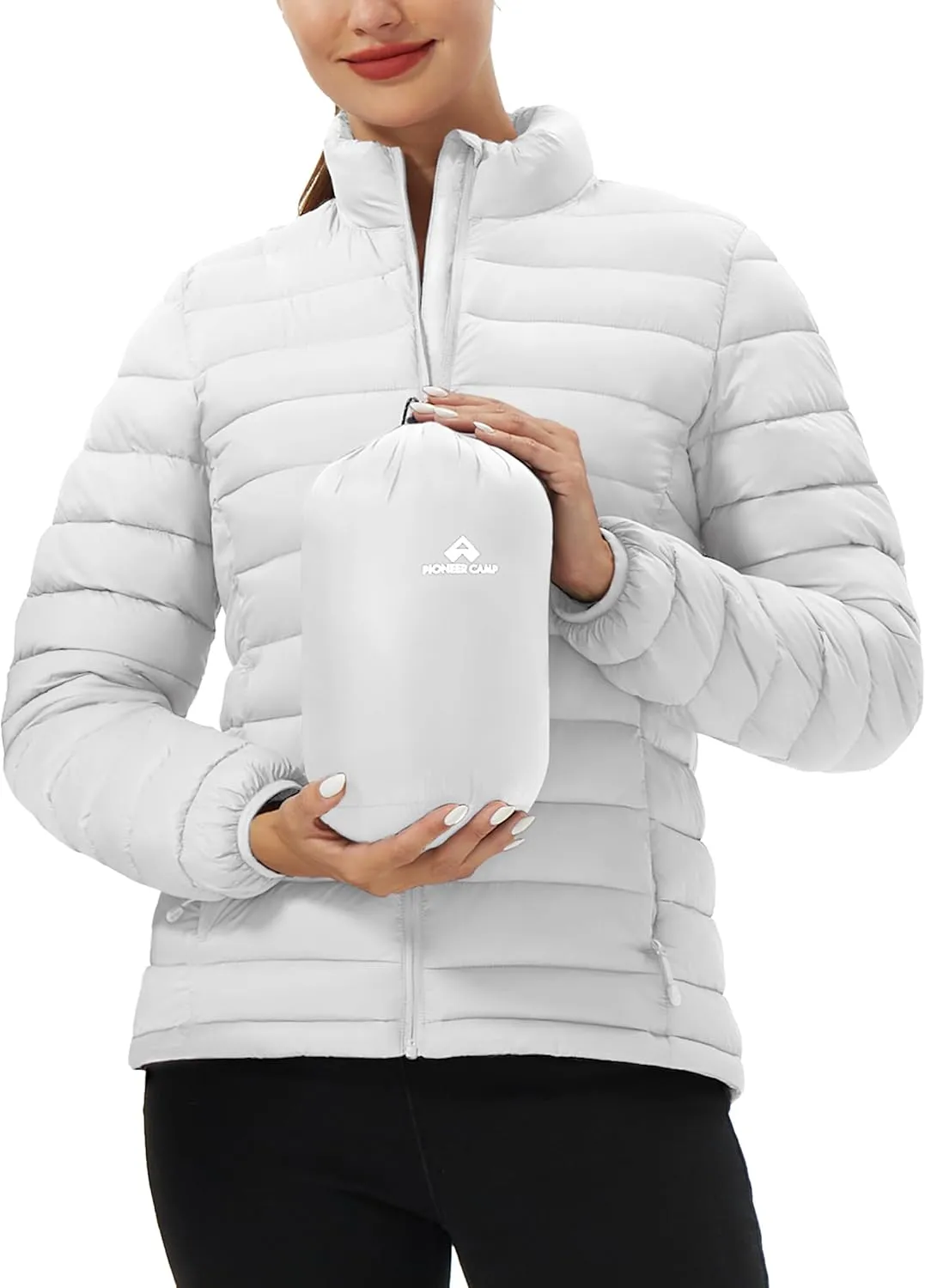 Pioneer Camp Women's Packable Puffer Jacket Winter Lightweight Quilted Coat Water-Repellent Insulated Thermal Warm Outerwear