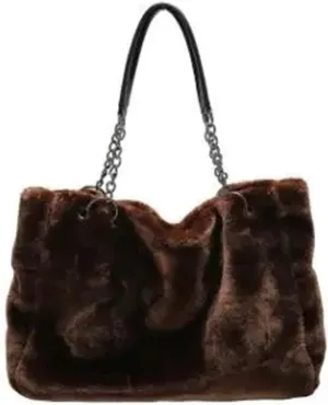 Plush Bag Handbag Fur Big Bag Large Tote Bag for Women Large Capacity Shopping Bag