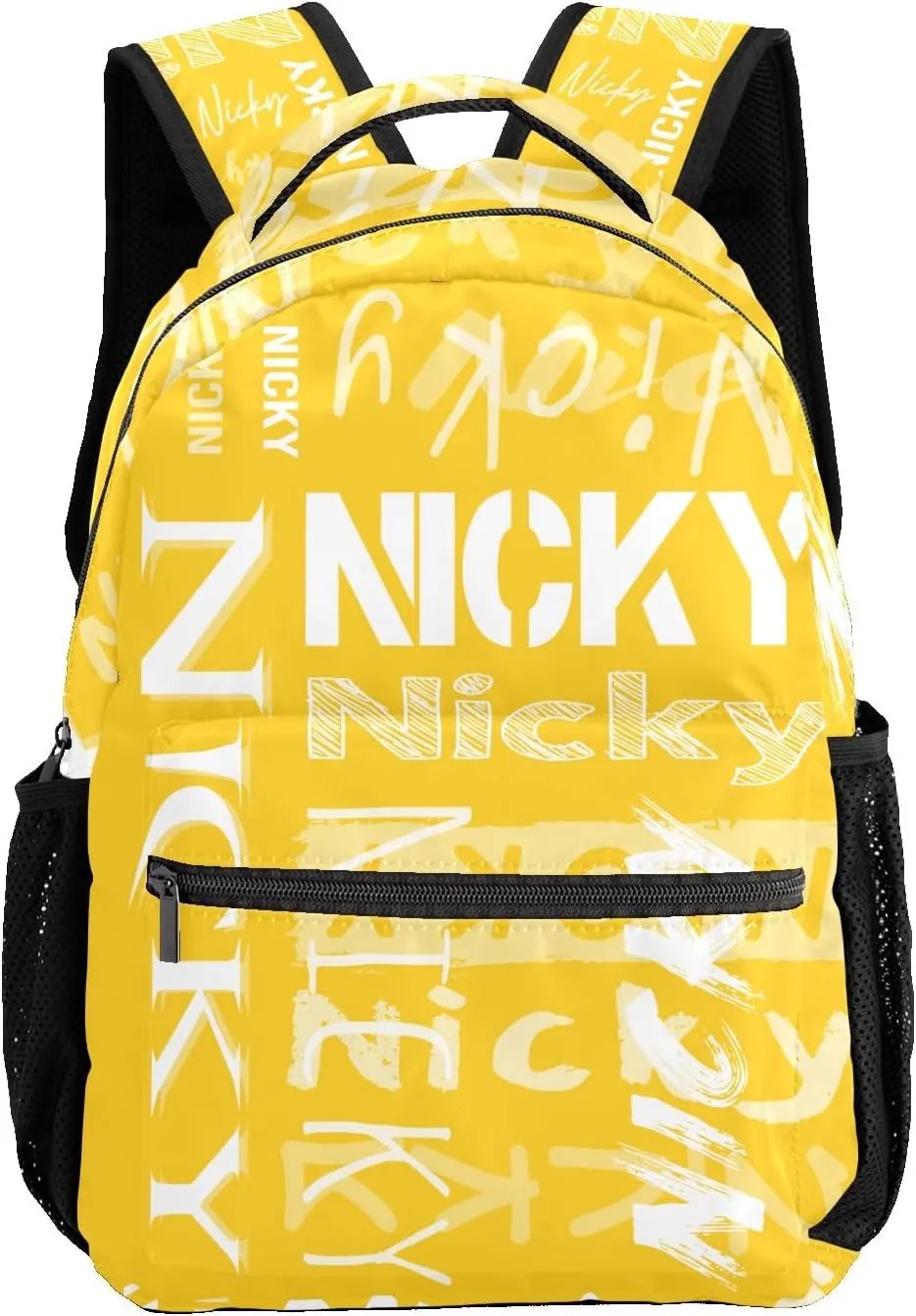 Polyester Personalized School Bookbag with Name Text Waterproof Custom Elementary Backpack Book Bag for Boys Girls Stylish Customize Back Pack Customized Gift for Kids Back to School