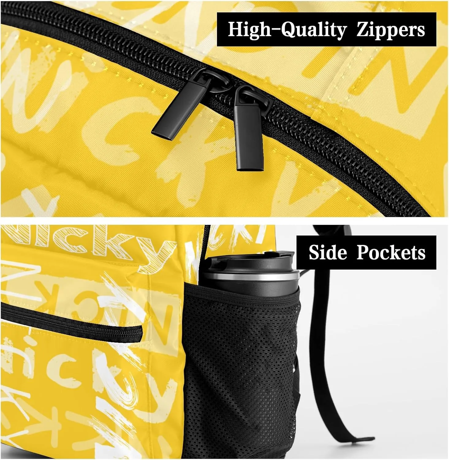 Polyester Personalized School Bookbag with Name Text Waterproof Custom Elementary Backpack Book Bag for Boys Girls Stylish Customize Back Pack Customized Gift for Kids Back to School