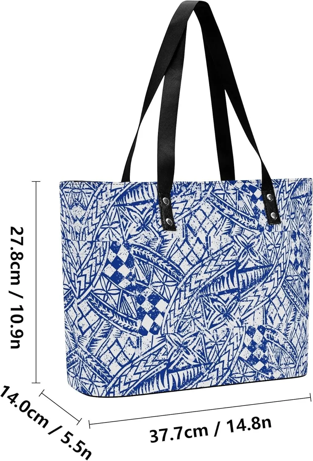 Polynesian Women'S Leather Handbag And Purse Samoan Tribal Print Vintage Art Ethos Shoulder Bag Large Capacity Handbag