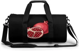 Pomegranate Gym Bag Workout Sports Bag Lightweight Tote Duffel Bag Travel Weekender Bag for Women Men