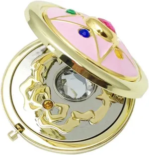 Portable Crystal Star Makeup Compact Mirrors, Foldable Double Mirror Gift