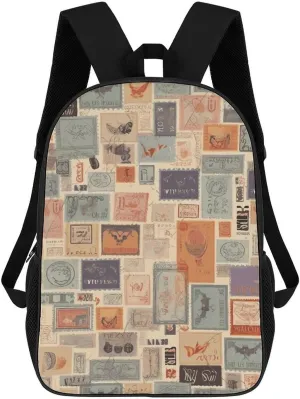 Postal Stationery Backpack Casual Travel Bag Lightweight Waterproof Laptop Daypack for Women Men 17 Inch
