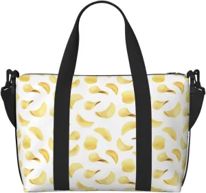Potato Chips Travel Duffle Bag For Women Men Weekender Overnight Bag Gym Bag For Women, Carry On Airport Bag, Travel Tote Bag With Strap For Gym Travel Business Trips