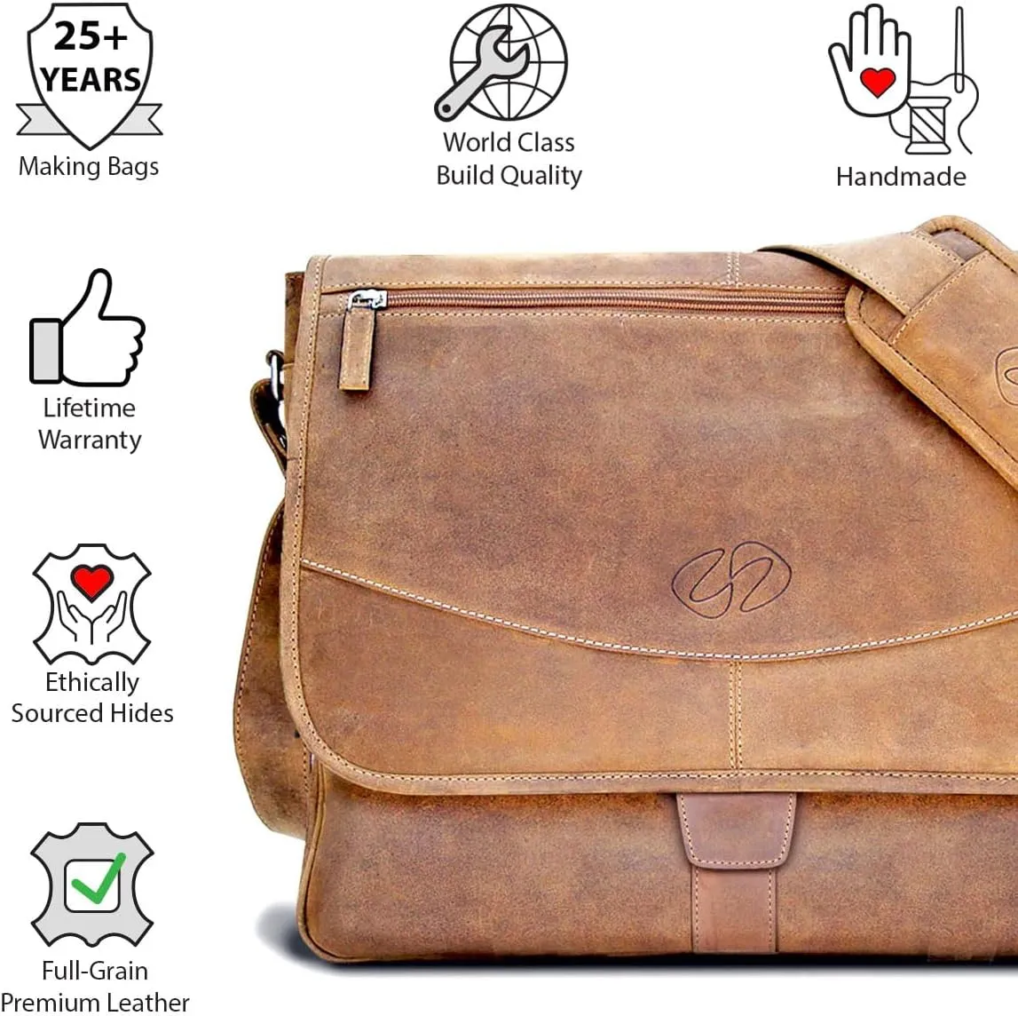Premium Leather Messenger Bag