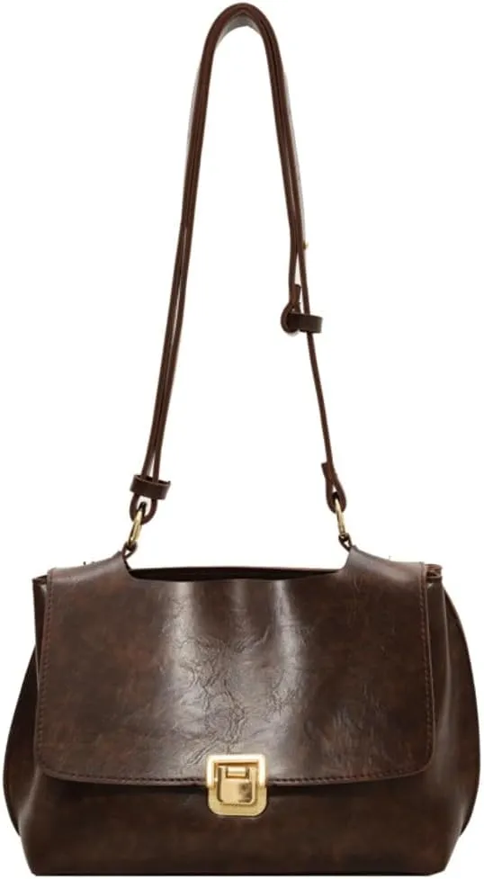 Premium Leather Shoulder Bag for Women Large Capacity Casual Tote Handbag Vintage Crossbody Bag with Adjustable Strap 2024