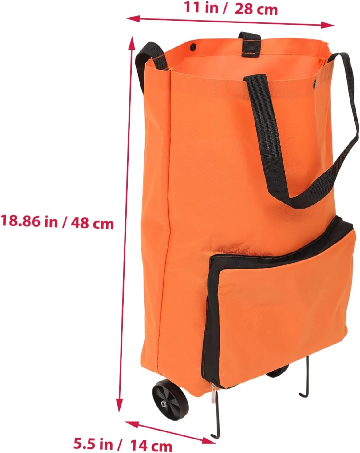 PRETYZOOM Tug Bag Folding Wagons Fold up Carts with Wheels Camping Grocery Cart Laundry Utility Cart Grocery Tote