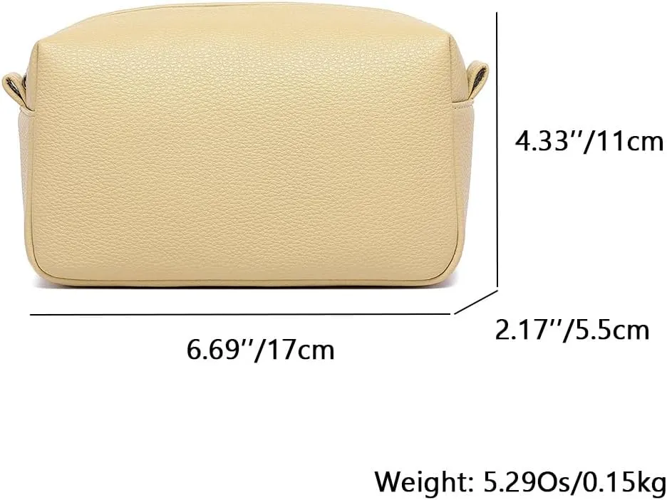PU leather Organizer Bag Lightweight Cosmetic Bag with Ring Clasp Perfect Travel Makeup Bag for Women (Ground Lotus/PU)