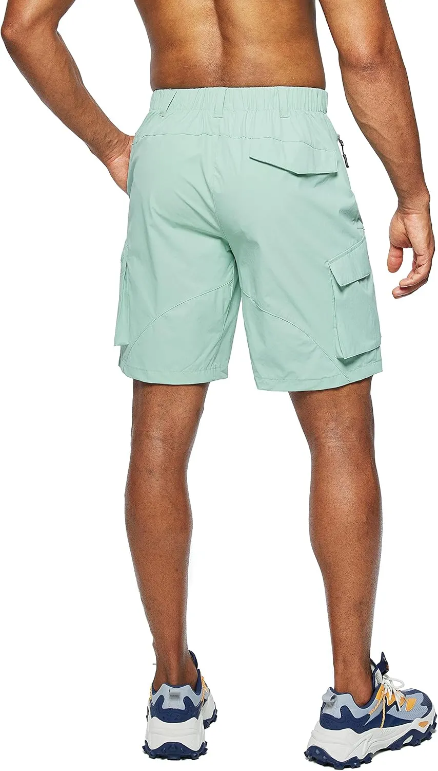 Pudolla Men's Hiking Cargo Shorts Quick Dry Outdoor Travel Shorts for Men with Multi Pocket for Fishing Camping Casual