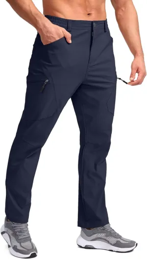 Pudolla Men's Lightweight Hiking Pants with 7 Pockets Quick Dry Water Resistant Fishing Travel Pants