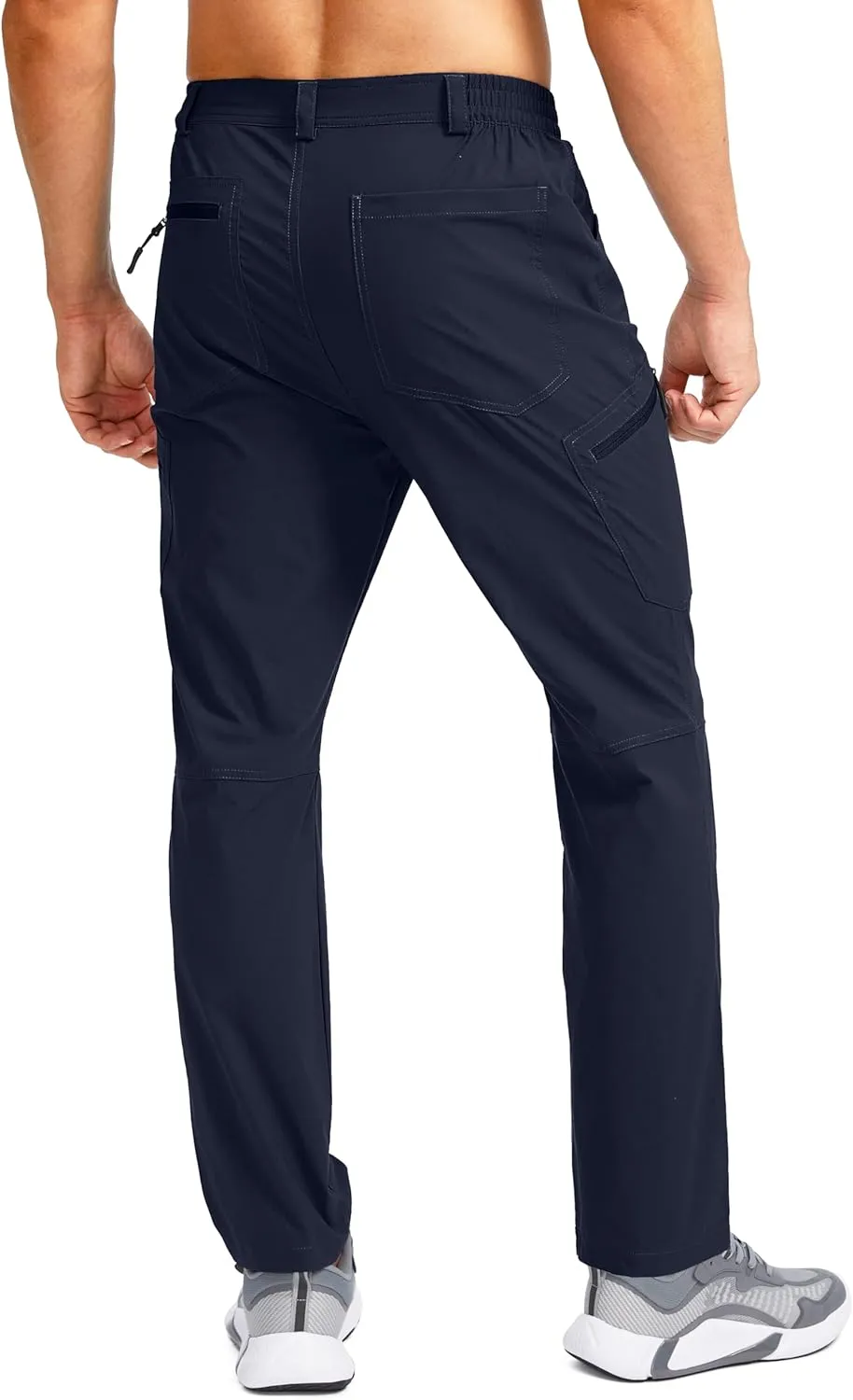 Pudolla Men's Lightweight Hiking Pants with 7 Pockets Quick Dry Water Resistant Fishing Travel Pants
