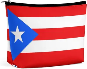 Puerto Rico Flag Makeup Bag for Purse Travel Cosmetic Organizer for Women Girls