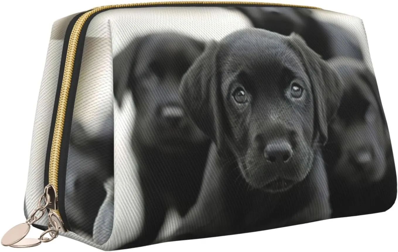 Puppies Dog Toiletry Pouch, Travel-Friendly Makeup Organizer For Makeup Brushes, Lipsticks