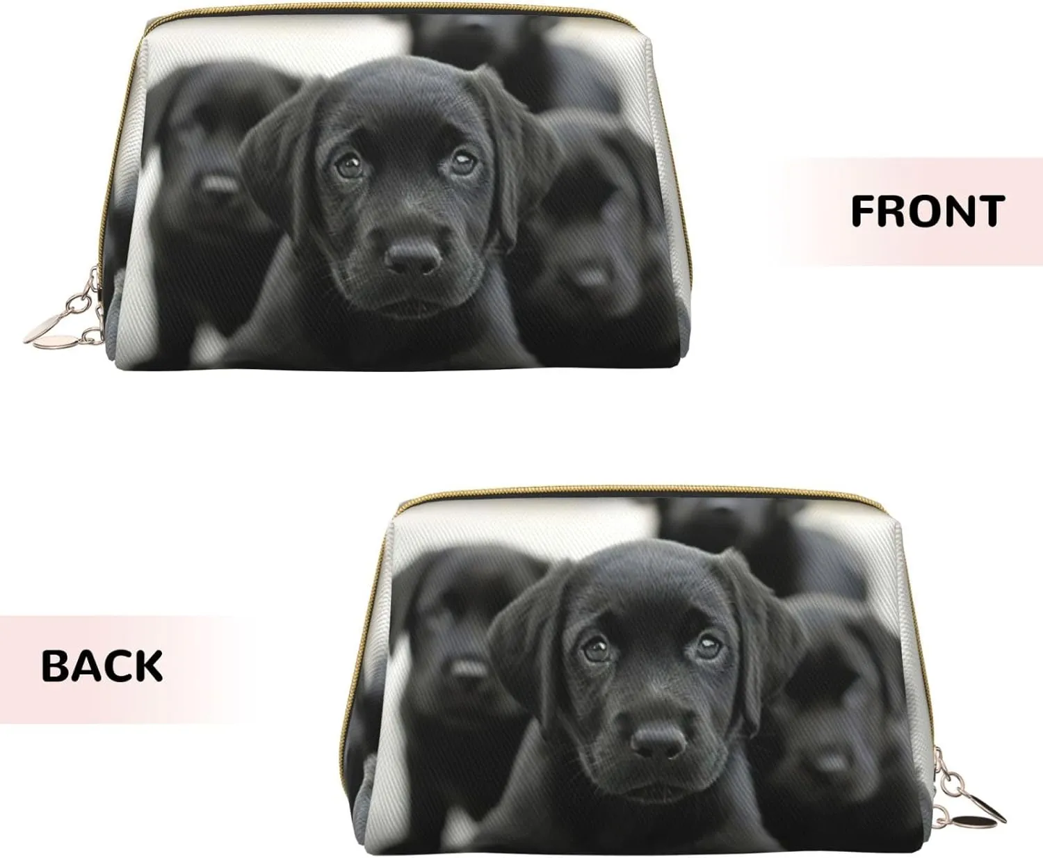 Puppies Dog Toiletry Pouch, Travel-Friendly Makeup Organizer For Makeup Brushes, Lipsticks