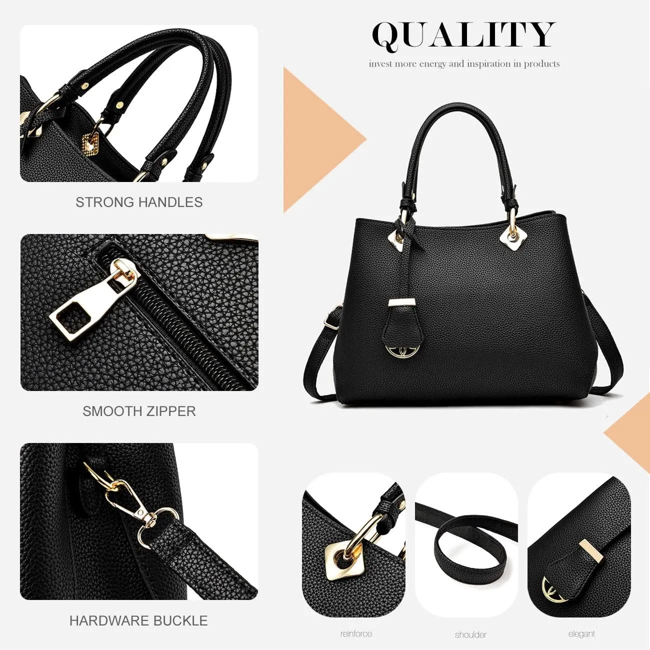 Purses and Handbags for Women Satchel Fashion Ladies Top Handle Shoulder Tote Bags
