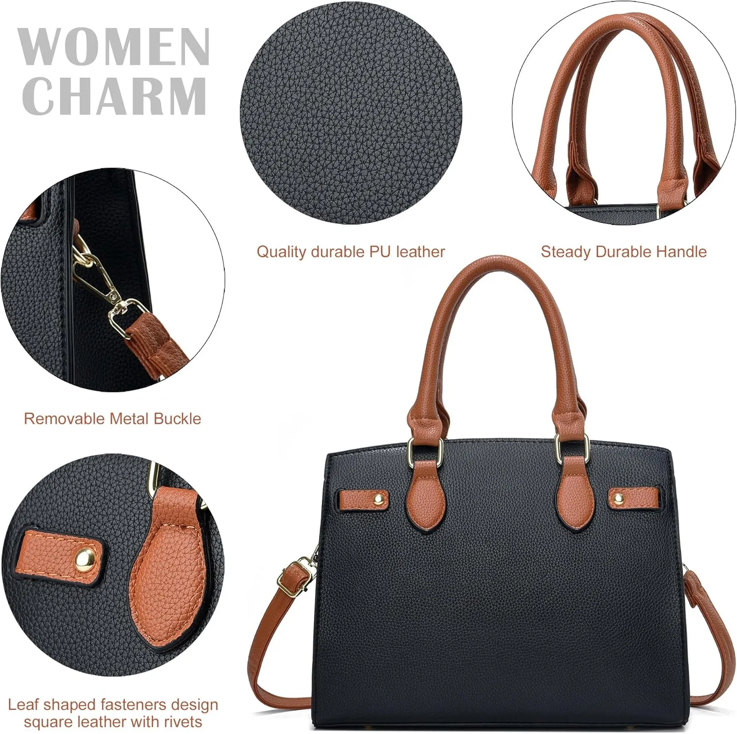 Purses and Handbags for Women Satchel Fashion Ladies Top Handle Shoulder Tote Bags