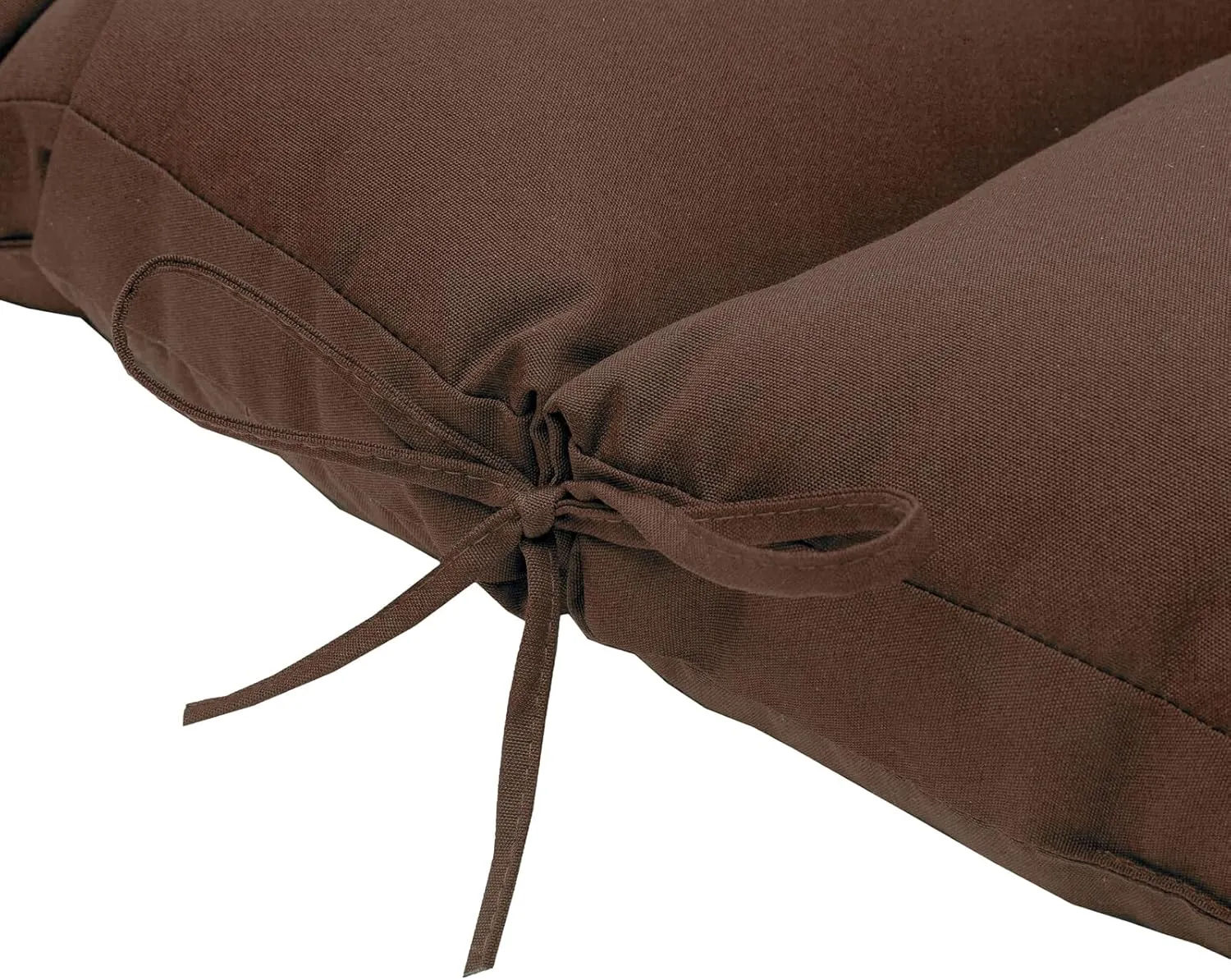 QILLOWAY Indoor Outdoor Seat Back Chair Pads Tufted Cushion, Spring/Summer Seasonal Replacement Cushions. (1Count, Coffee)