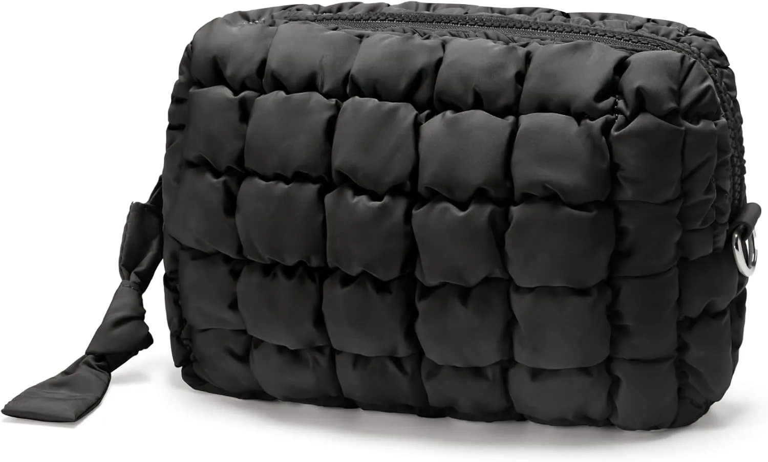 Quilted Makeup Bag Puffy Cosmetic Bag Puffer Travel Toiletry Bag for Women, Small Makeup Pouch for Purse Quilted Cosmetic Pouch for Essentials Toiletries, Gift for Women