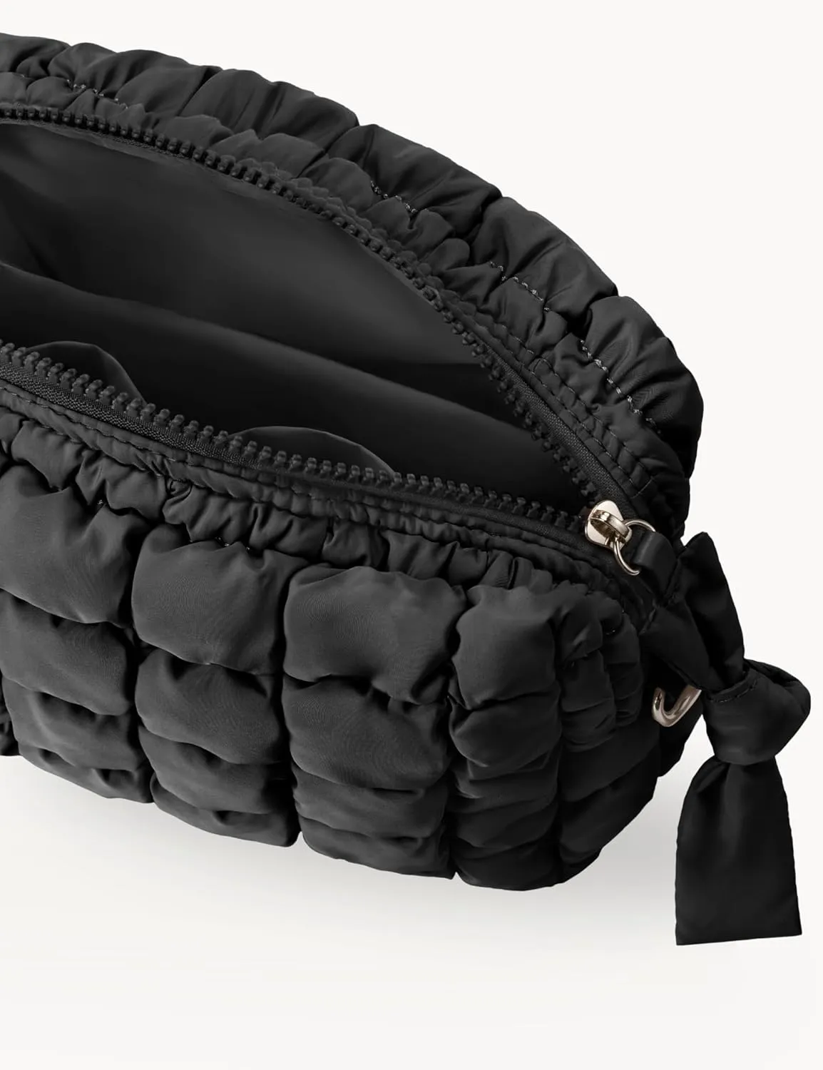 Quilted Makeup Bag Puffy Cosmetic Bag Puffer Travel Toiletry Bag for Women, Small Makeup Pouch for Purse Quilted Cosmetic Pouch for Essentials Toiletries, Gift for Women