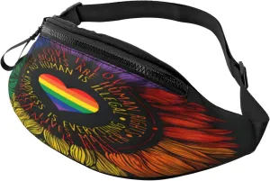 Rainbow Lipss Pride Gay Lesbian Lgbt Waist Packs Unisex Adjustable Shoulder Strap Messenger Bag Sports Travel Running Leisure Waist Bag