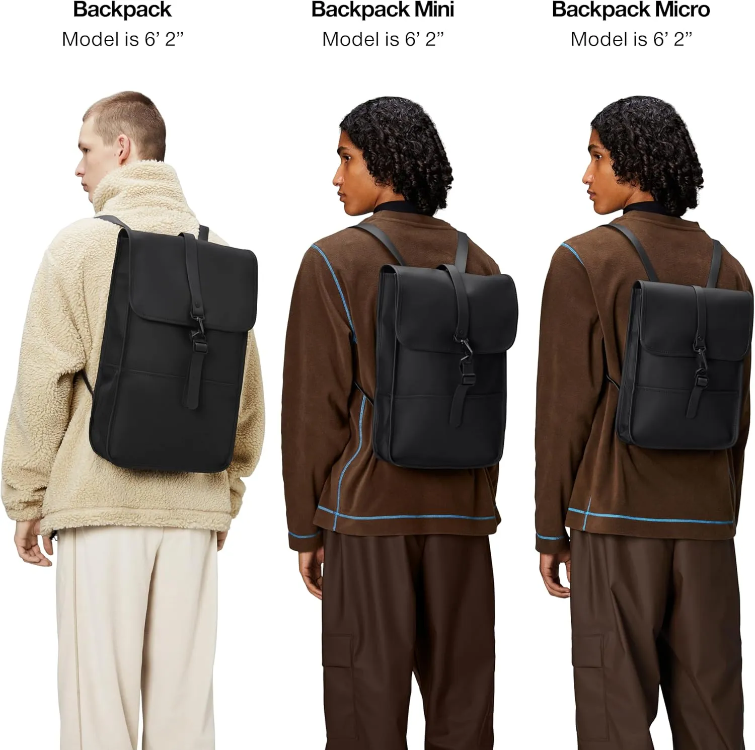 RAINS Backpack - Grey Waterproof Minimalist Backpack for Men and Women - 15 Inch Laptop Compartment, Flap Closure, Water Resistant & Water Repellent - 2 Year Warranty