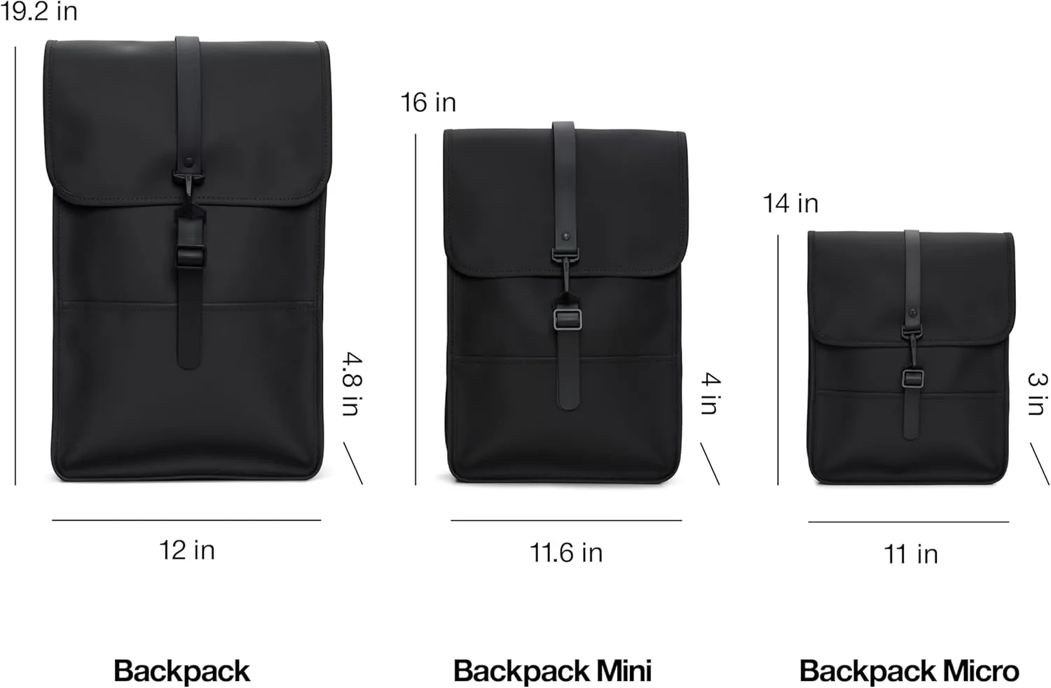 RAINS Backpack - Grey Waterproof Minimalist Backpack for Men and Women - 15 Inch Laptop Compartment, Flap Closure, Water Resistant & Water Repellent - 2 Year Warranty