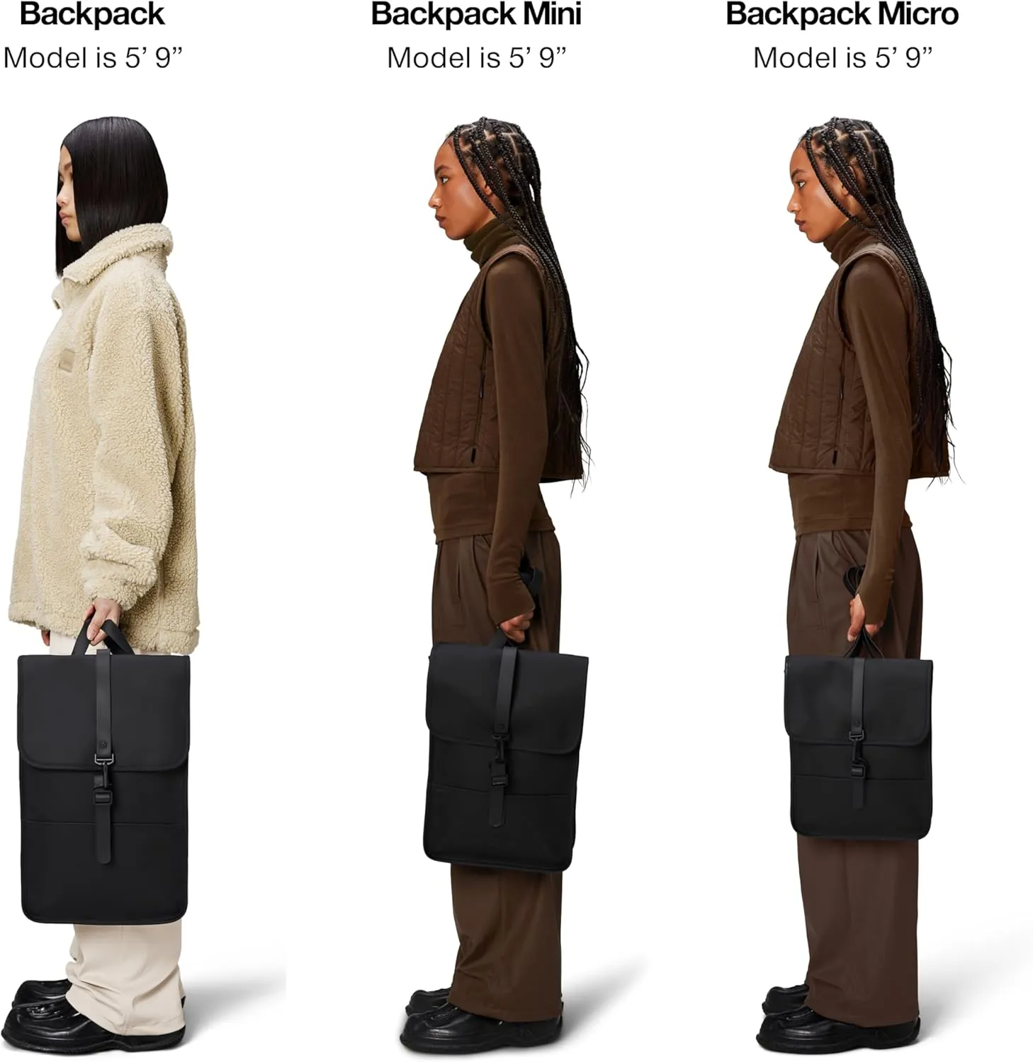 RAINS Backpack - Grey Waterproof Minimalist Backpack for Men and Women - 15 Inch Laptop Compartment, Flap Closure, Water Resistant & Water Repellent - 2 Year Warranty