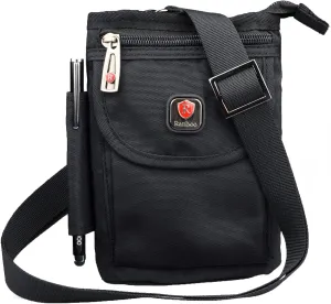 Ranboo Small Crossbody Purse Messenger Bag Belt Pouch Cell Phone Holster with Belt Clip Belt Loop Shoulder Strap Fit for iPhone 16 Plus 15 Pro Max 14 Pro Max Samsung Galaxy S24 Ultra S23 Ultra (Black)