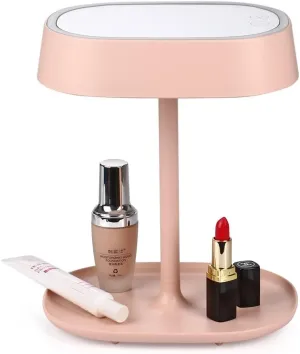 Rechargeable LED Bedside Table Lamp Cosmetic Mirror Multiple Uses