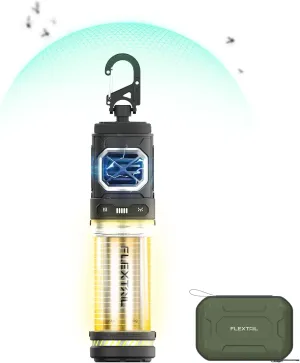 Rechargeable Tiny Mosquito Repeller 329°F Heating 30ft Protection Zone Ultra Mini with Camping Light Magnetic Design for Outdoor Camping Backpacking Patios(Repellent Pads Not Included)- Black