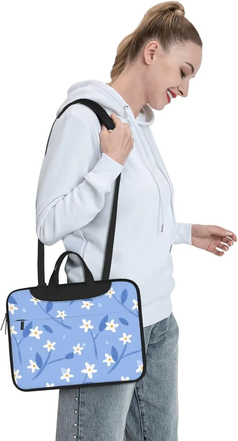 Red Butterfly Laptop Shoulder Bag ​for Men Women, Computer Carrying Case Messenger Bag with Strap