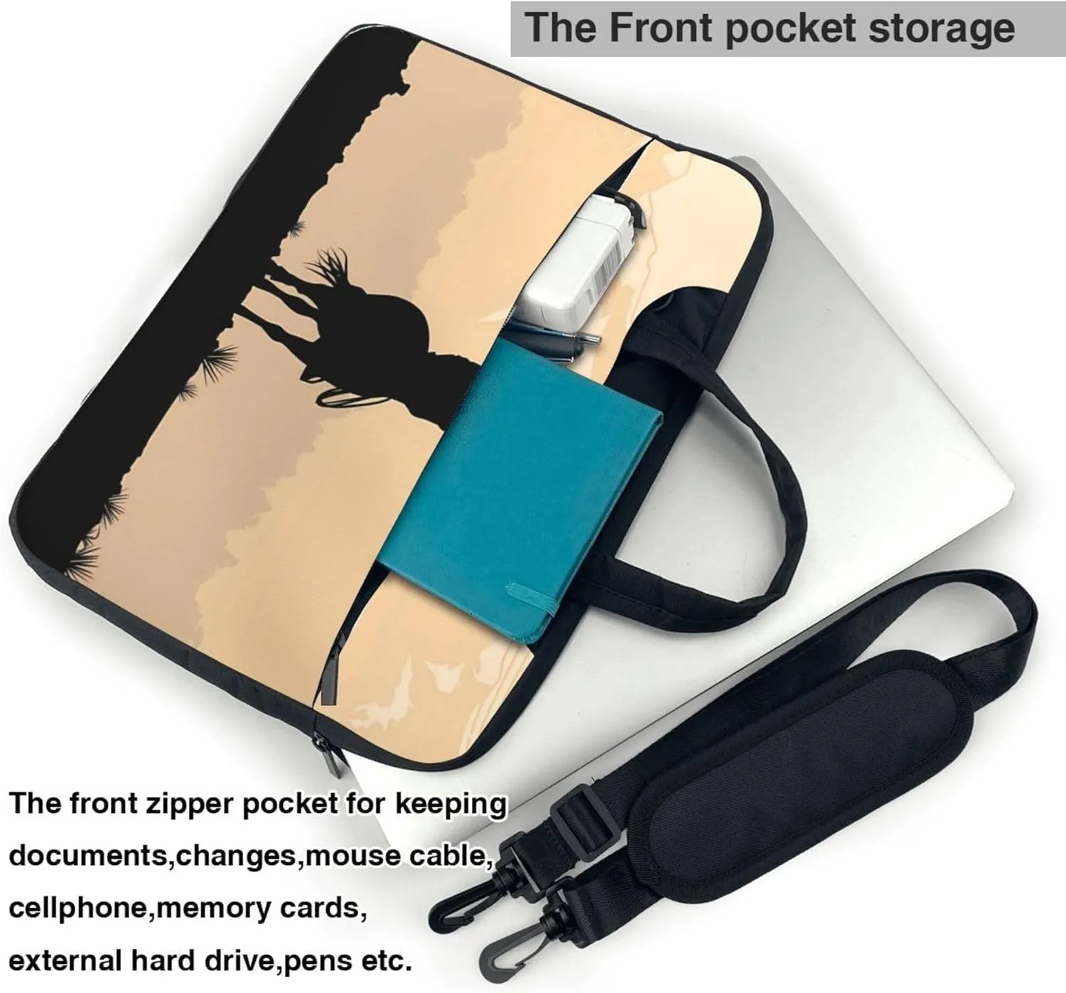 Red Cute Piggy Laptop Shoulder Bag ​for Men Women, Computer Carrying Case Messenger Bag with Strap
