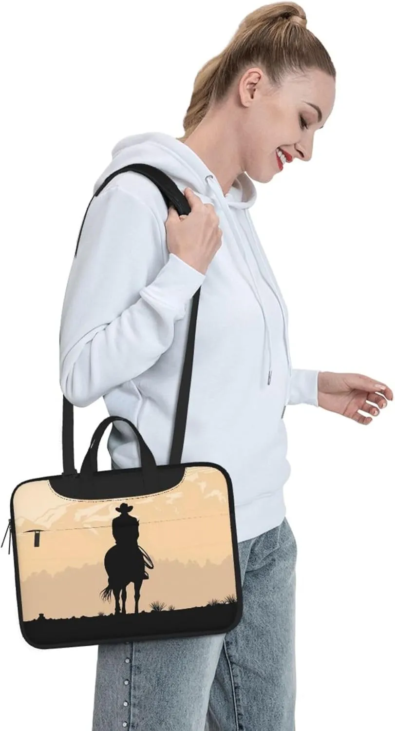 Red Cute Piggy Laptop Shoulder Bag ​for Men Women, Computer Carrying Case Messenger Bag with Strap