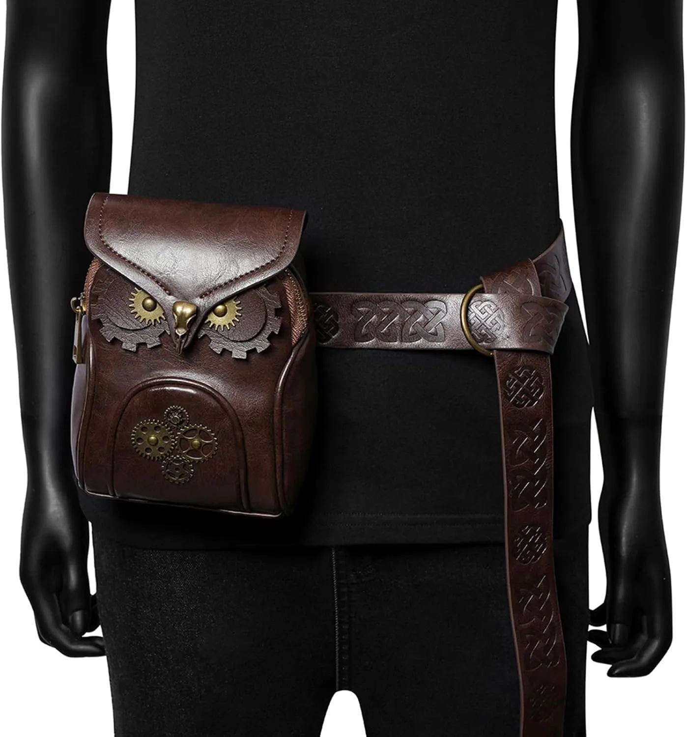 Renaissance Messenger Bag, Medieval Steampunk Goth Messenger Satchel Bag, Pirate Coin Small Pouch for Ren Faire