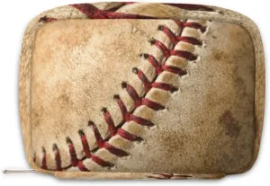 Retro Baseball Travel Toiletry Bag for Boys Men, Waterproof Shaving Bag with Large Capacity for Travel,Sports,Shower, Cute Small Dopp Kit for Women