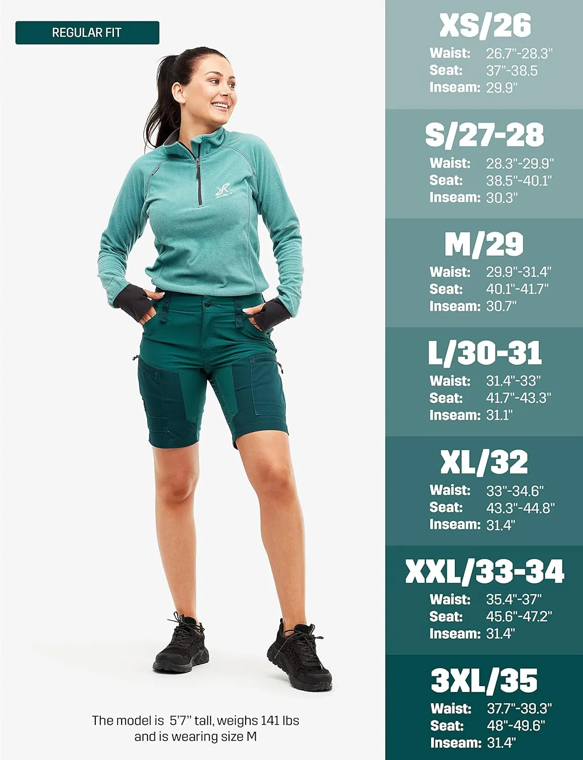 RevolutionRace Women's RVRC GP Shorts, Durable and Water Repellent Hiking Shorts for All Outdoor Activities