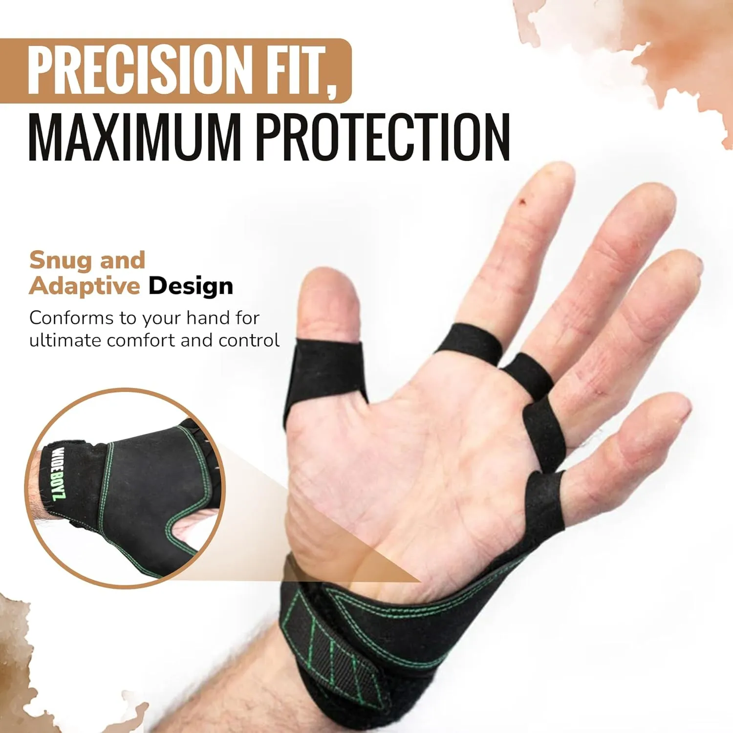 Rhino Skin Solutions Wideboyz Crack Climbing Gloves | Rock Climbing | Crack Climbing | Full Protection | Thumb Protection | Sticky Rubber