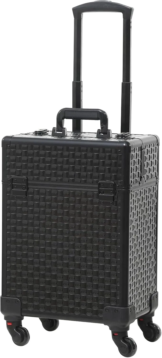 Rolling Makeup Cart with Wheels for Cosmetics Storage (Black)