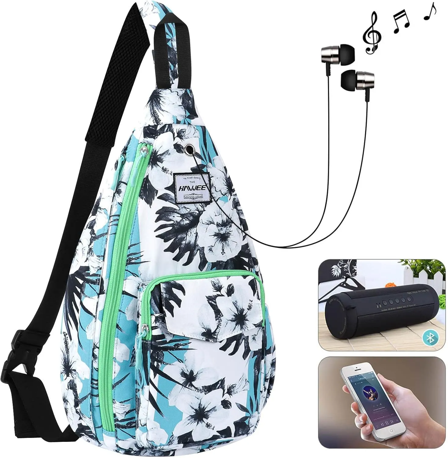 Rope Sling Bag for Women Men Casual Cross Body Daypack Backpack Adjustable Strap Water Repellent for Travel/Sport