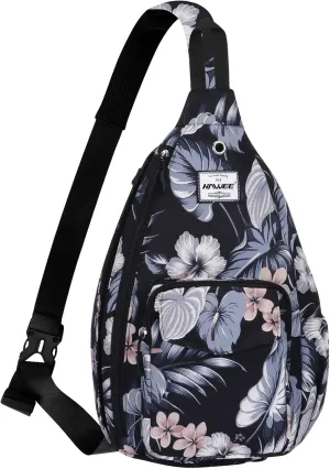 Rope Sling Bag for Women Men Casual Cross Body Daypack Backpack Adjustable Strap Water Repellent for Travel/Sport