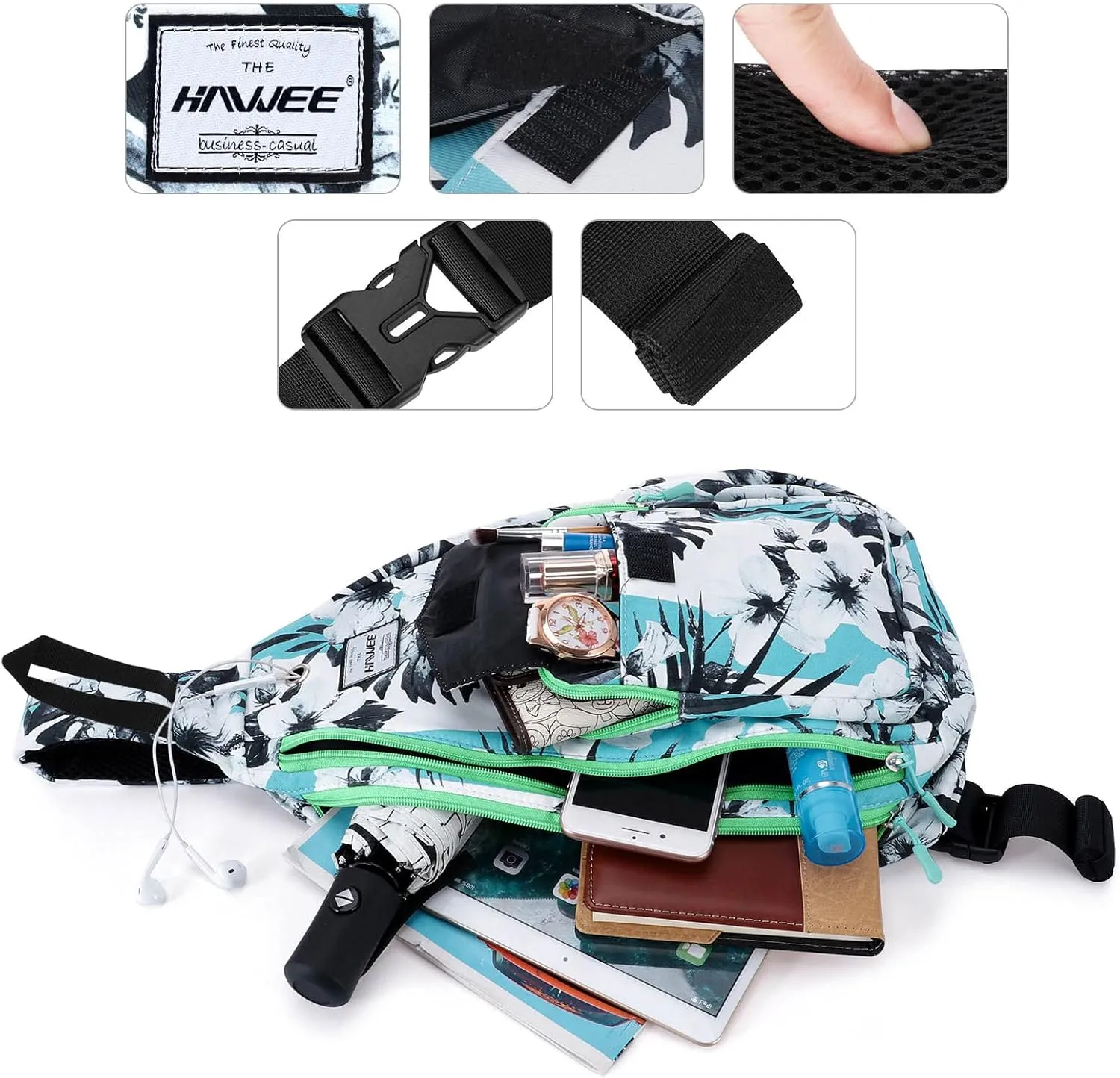 Rope Sling Bag for Women Men Casual Cross Body Daypack Backpack Adjustable Strap Water Repellent for Travel/Sport