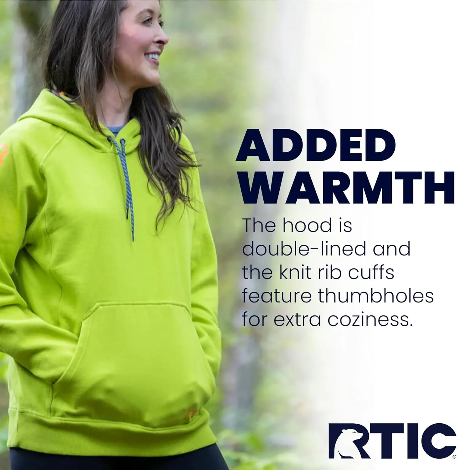 RTIC Unisex Water-Repellent Pullover Hoodie Long Sleeve Hooded Sweatshirt for Men and Women, Water-Resistant Outdoor Clothing