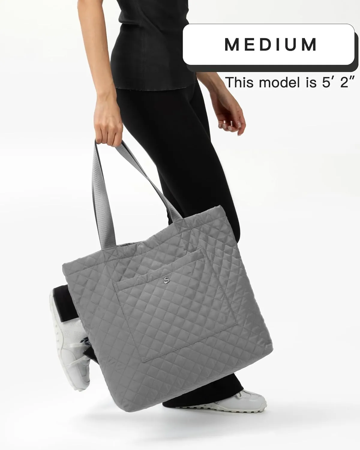 SATINSAINT Large Tote Travel Bag for Women, Lightweight Quilted Carry-All Shoppers Tote for Travel, Work, Gym and Casual Use