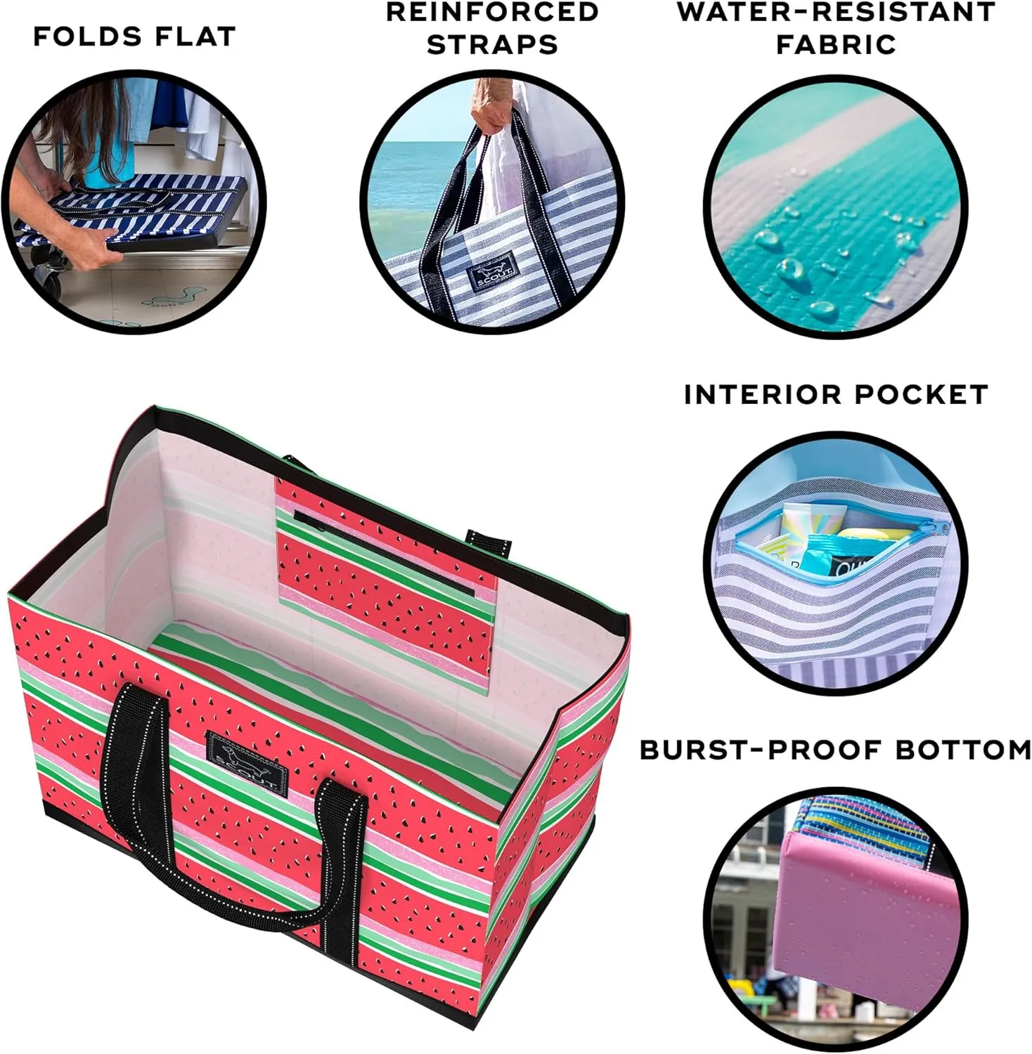 SCOUT Large Open top beach & Pool bag, waterproof, sandproof