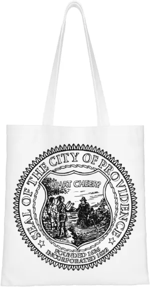 Seal Of Providence, Rhode Island Tote Bag for Women Canvas Shopping Bags Reusable Large Capacity Casual Shoulder Handbags Grocery Bags