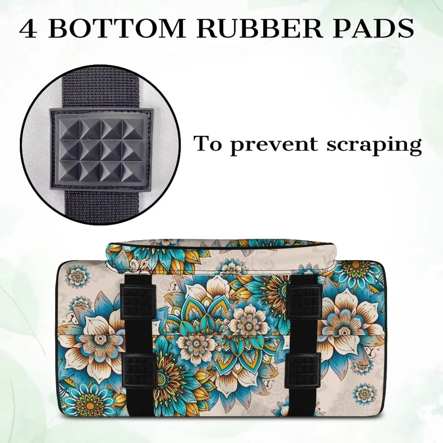 Sewing Machine Carrying Case Large Capacity Sewing Machine Handbag with Front Poket and Comfotable Handle Compatible with Most Sewing Machines, Boho Mandala Floral Butterfly Print