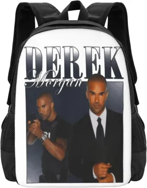 Shemar Actors Moore Backpack Laptop Computer Backpacks Travel Bag Double Shoulder Daypack for Work Hiking 15.6 Inch
